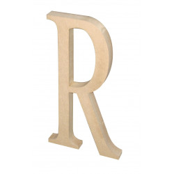 Silueta letra grande “R”.