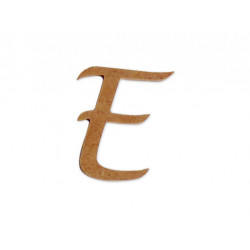 Silueta letra mayúscula “E”.