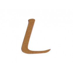 Silueta letra mayúscula “L”.
