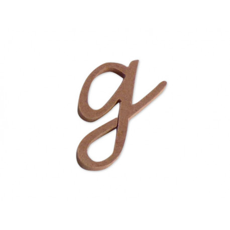 Silueta letra minúscula “g”.